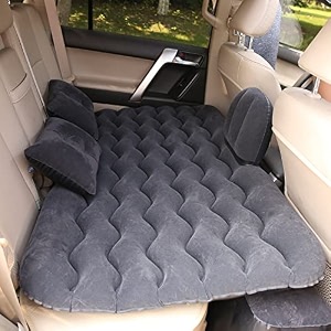 pivalo a2 multifunctional inflatable car bed mattress universal car back seat for baby travel air inflation with two air pillows car air pump and repair kit black polyvinyl chloride pvc