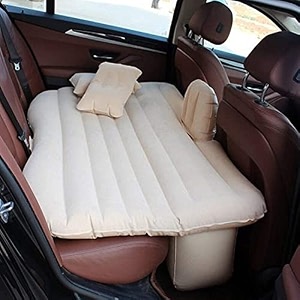 pivalo a5 inflatable car bed air mattress with pump amp 2 air pillows universal fit car back seat baby sleeping bed for kids travel trips camping picnic pool beach random 1pc