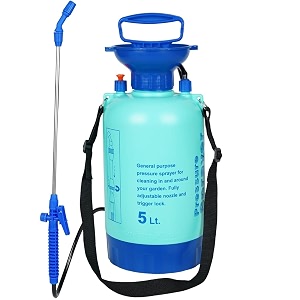 pivalo agro 5 ltrs handheld manual garden sprayer water pressure pump for plant spraying gardening household cleaning pesticide removal and sanitising random colourmulticolour