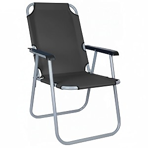 pivalo camping chair foldable with arm rest portable amp lightweight folding fishing chairs for outdoor garden and beach picnic travelling hiking large black