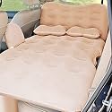 Pivalo M1 Multifunctional Inflatable Car Bed Mattress Universal Car Back Seat for Baby Travel Air Inflation with Two Air Pillows, Car Air Pump and Repair Kit (Beige)