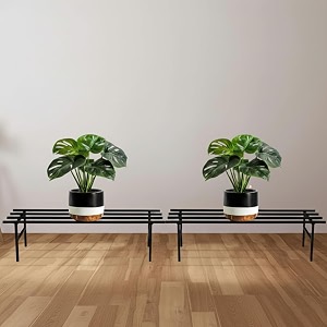 pivalo set of 2 plant stand for balcony amp living room with wheels 120 kg capacity - pot stand for outdoor amp indoor planters - gamla flower pot plant stands for balcony decoration