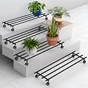 Pivalo Metal Plant Stand for Balcony &amp; Living Room with Wheels, 120 Kg Capacity, Outdoor &amp; Indoor Use