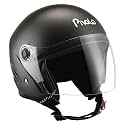 Pivalo X-Pearl 580MM Half Face Helmet with Outer Clear Visor Glossy Finish Scratch Resistant Open-Face for Bike Scooty Riding Men and Women (Pack of 1, Matt Green)