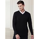 Pivl Men39s V Neck Winter Solid Sweater