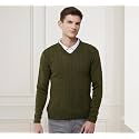 Pivl Men39s V Neck Winter Solid Sweater