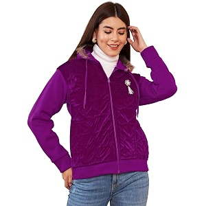 Pivl Womens Fleece Winter hooded Casual Jacket