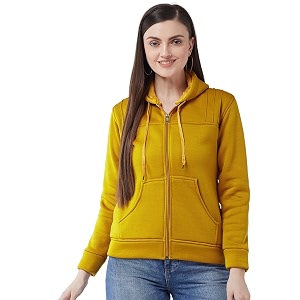 Pivl Women Solid Hooded Jacket for Winter