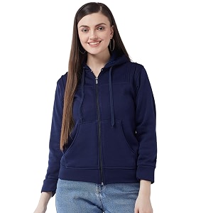 Pivl Women Solid Hooded Jacket for Winter