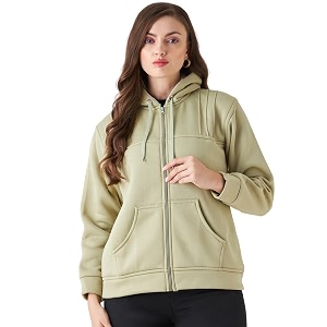Pivl Women Solid Hooded Jacket for Winter