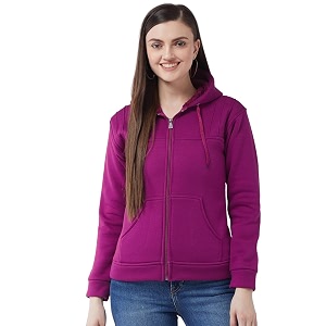 Pivl Women Solid Hooded Jacket for Winter