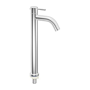 pixaflo florent ss-304 extended tall body pillar cock 1234 tap for wash basin stainless steel cobalt blue