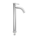 Pixaflo Florent SS-304 Extended Tall Body Pillar Cock 12" Tap for Wash Basin, Stainless Steel (Brushed Silver)