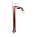Pixaflo Florent SS-304 Extended Tall Body Pillar Cock 12" Tap for Wash Basin, Stainless Steel (Chocolate Gold)