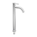 Pixaflo Florent SS-304 Extended Tall Body Pillar Cock 12" Tap for Wash Basin, Stainless Steel (Red Gloss)