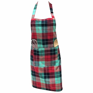 pixel home  cotton kitchen apron with neck strap and ties with centre pocket pack of 1
