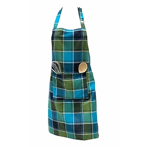 pixel home  cotton kitchen apron with neck strap and ties with centre pocket pack of 1