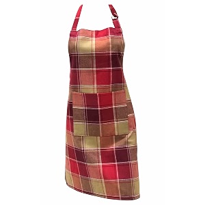pixel home  cotton kitchen apron with neck strap and ties with centre pocket pack of 1