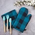 PIXEL HOME DECOR Thick Padded Heat Resistant Oven Glove with Pot Holder Uniball