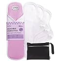 Pixie Cotton Cloth Pads for Feminine Care - 100% Organic Reusable Pads - Ranked 1 for Softest Menstrual Sanitary Napkins - Machine Washable &amp; Includes Free Wet Bag - Menstrual Liner (Regular)