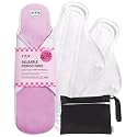 Pixie Cotton Cloth Pads for Feminine Care - 100% Organic Reusable Pads - Ranked 1 for Softest Menstrual Sanitary Napkins - Machine Washable & Includes Free Wet Bag - Menstrual Liner (Overnight)