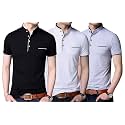 Polycotton Mandarin Collar Half Sleeves Men39s T-Shirts