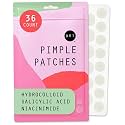 Pixie Hydrocolloid Pimple Patches for Face - Invisible Blemish Patches with Salicylic Acid, Vitamin C, Tea Tree Oil &amp; Niacinamide - Ultra-Thin Cosmetic Spot Patches (8 &amp; 12mm, 36 count)