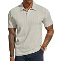 PJ PAUL JONES Mens Polo Shirts Short Sleeve Textured Knit Polos