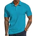 PJ PAUL JONES Mens Polo Shirts Short Sleeve Textured Knit Polos