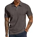 PJ PAUL JONES Mens Polo Shirts Short Sleeve Textured Knit Polos