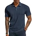 PJ PAUL JONES Mens Polo Shirts Short Sleeve Textured Knit Polos