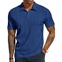 PJ PAUL JONES Mens Polo Shirts Short Sleeve Textured Knit Polos