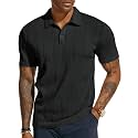 PJ PAUL JONES Mens Polo Shirts Short Sleeve Textured Knit Polos