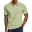PJ PAUL JONES Mens Polo Shirts Short Sleeve Textured Knit Polos