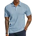 PJ PAUL JONES Mens Polo Shirts Short Sleeve Textured Knit Polos