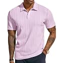 PJ PAUL JONES Mens Polo Shirts Short Sleeve Textured Knit Polos