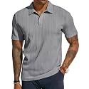 PJ PAUL JONES Mens Polo Shirts Short Sleeve Textured Knit Polos