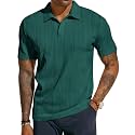 PJ PAUL JONES Mens Polo Shirts Short Sleeve Textured Knit Polos