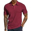 PJ PAUL JONES Mens Polo Shirts Short Sleeve Textured Knit Polos