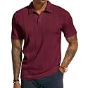 PJ PAUL JONES Mens Polo Shirts Short Sleeve Textured Knit Polos