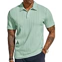 PJ PAUL JONES Mens Polo Shirts Short Sleeve Textured Knit Polos