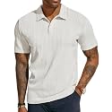 PJ PAUL JONES Mens Polo Shirts Short Sleeve Textured Knit Polos