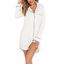 Pjmlifecoco Nightgown for Women Button Down Sleepshirt