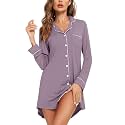 Pjmlifecoco Nightgown for Women Button Down Sleepshirt