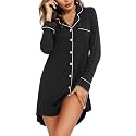 Pjmlifecoco Nightgown for Women Button Down Sleepshirt