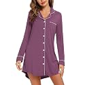 Pjmlifecoco Nightgown for Women Button Down Sleepshirt