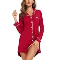 Pjmlifecoco Nightgown for Women Button Down Sleepshirt