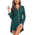 Pjmlifecoco Nightgown for Women Button Down Sleepshirt