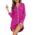 Pjmlifecoco Nightgown for Women Button Down Sleepshirt