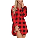 Pjmlifecoco Nightgown for Women Button Down Sleepshirt